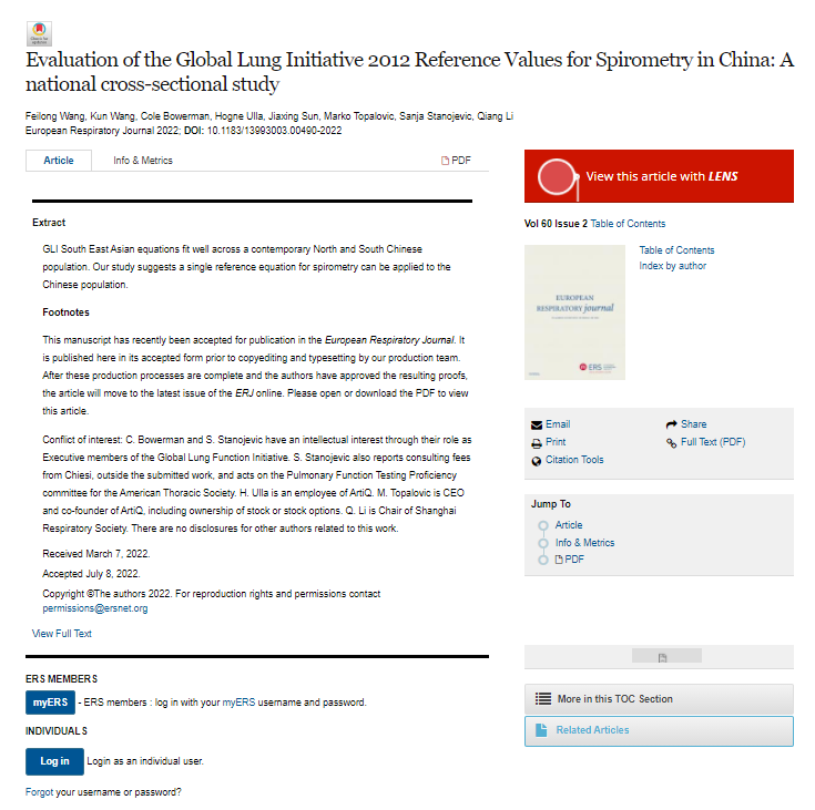 ERJ-李强-Evaluation of the Global Lung Initiative 2012 Reference Values for Spirometry in China A national cross-sectional study.png
